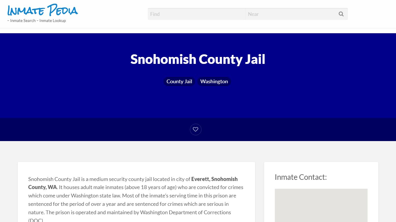 Snohomish County Jail – Inmate Pedia – Inmate Search ...